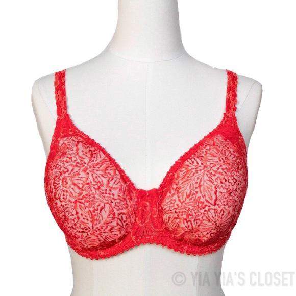 Prima Donna 0163010 Alara 34D Seamless Full Cup Lace Bra in Scarlet-LIKE NEW - Picture 8 of 16